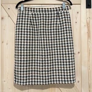 Vintage Jessica Scott Houndstooth Pencil Skirt, Size 10.